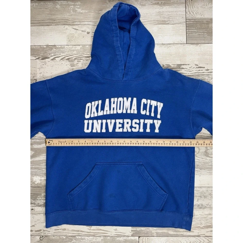 Oklahoma City University Hoodie Sweatshirt Blue Size Large On Mission Pullover - Picture 10 of 11